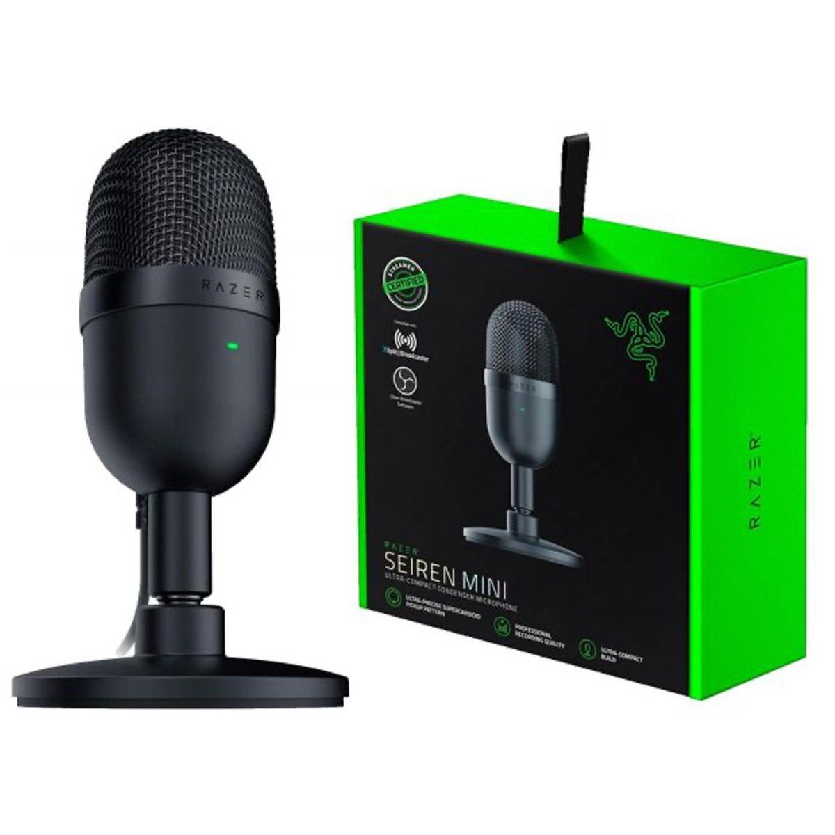 Razer Gaming Microphone USB Seiren Mini Ultra-Super Cardioid Condenser Black