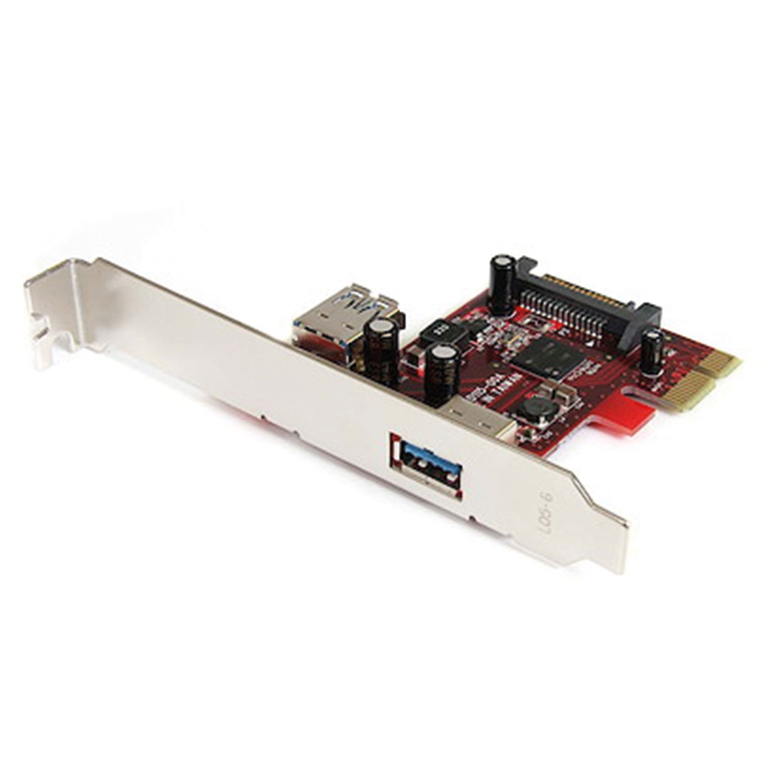 StarTech PCI Express SuperSpeed USB 3.0 Card 2 Port with UASP Support - 1 Internal 1 External